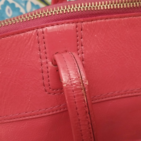 Coach Laura XL Patent Leather Tote Bag - Coral - Picture 8 of 15